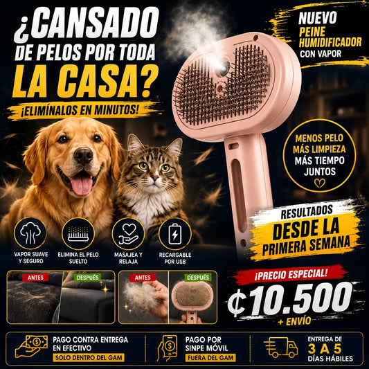 PEINE HUMIFICADOR PARA MASCOTAS