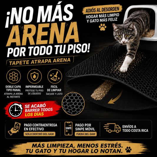 TAPETE DE ARENA PARA GATOS